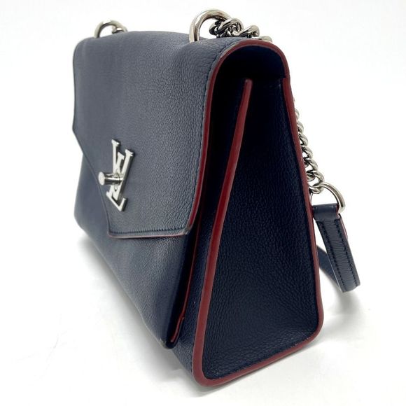 Louis Vuitton Turnlock My LockMe BB Chain Shoulder Bag Calf Marine Rouge - Picture 3 of 10